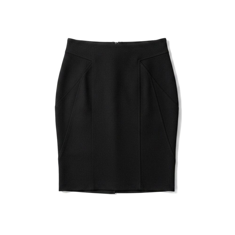H&M Womens Pencil Work Skirt Black 6 Neutral Career Office Academia Preppy Chic